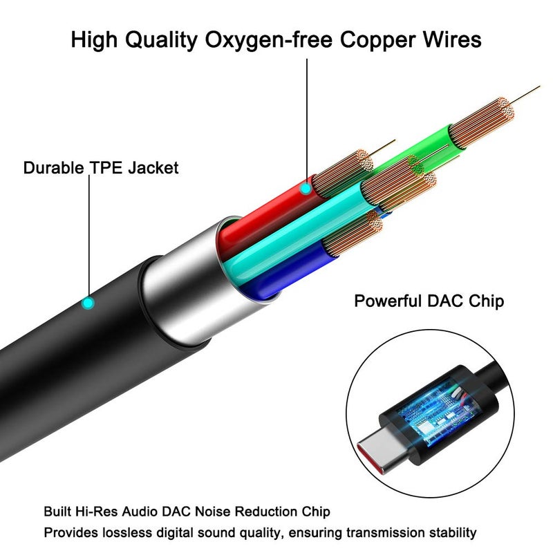 APETOO USB C to 3.5mm Aux Jack Cable for iPhone 17 16 15 Pro Max Plus, for Samsung S25 S24+ S23 Ultra S22 S21 S20 FE Note 20 10+,6.6ft USB Type C to 3.5mm Male Cord Car Stereo for Google Pixel/OnePlus - Image 2